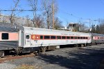 Former Erie Comet I trailer # 1803 as part of the Polar Express as it passes through Hanover Twp